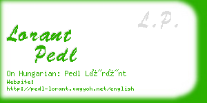 lorant pedl business card